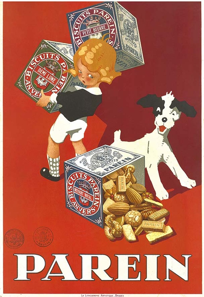 Poster Biscuit Parein
kind met hond